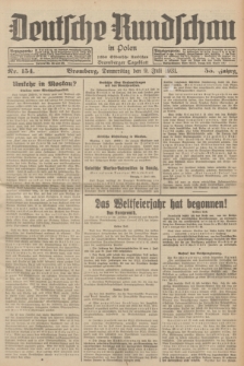 Deutsche Rundschau in Polen : früher Ostdeutsche Rundschau, Bromberger Tageblatt. Jg.55, Nr. 154 (9 Juli 1931) + dod.