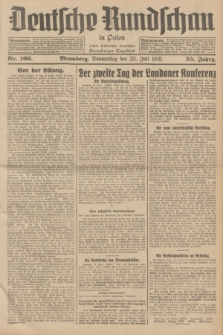 Deutsche Rundschau in Polen : früher Ostdeutsche Rundschau, Bromberger Tageblatt. Jg.55, Nr. 166 (23 Juli 1931) + dod.