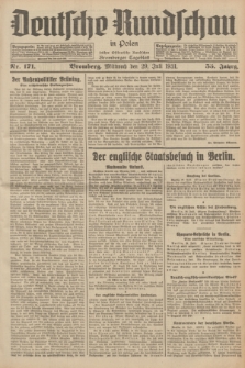 Deutsche Rundschau in Polen : früher Ostdeutsche Rundschau, Bromberger Tageblatt. Jg.55, Nr. 171 (29 Juli 1931) + dod.