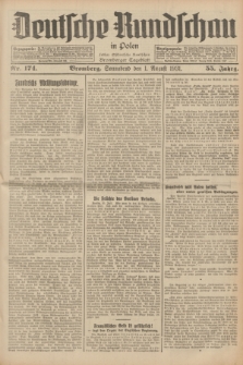 Deutsche Rundschau in Polen : früher Ostdeutsche Rundschau, Bromberger Tageblatt. Jg.55, Nr. 174 (1 August 1931) + dod.