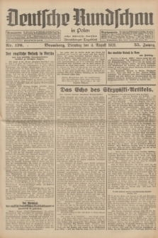 Deutsche Rundschau in Polen : früher Ostdeutsche Rundschau, Bromberger Tageblatt. Jg.55, Nr. 176 (4 August 1931) + dod.