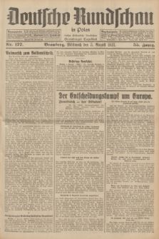 Deutsche Rundschau in Polen : früher Ostdeutsche Rundschau, Bromberger Tageblatt. Jg.55, Nr. 177 (5 August 1931) + dod.