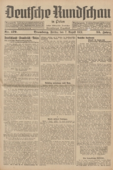 Deutsche Rundschau in Polen : früher Ostdeutsche Rundschau, Bromberger Tageblatt. Jg.55, Nr. 179 (7 August 1931) + dod.