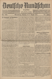 Deutsche Rundschau in Polen : früher Ostdeutsche Rundschau, Bromberger Tageblatt. Jg.55, Nr. 181 (9 August 1931) + dod.