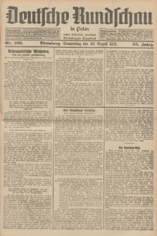 Deutsche Rundschau in Polen : früher Ostdeutsche Rundschau, Bromberger Tageblatt. Jg.55, Nr. 189 (20 August 1931) + dod.