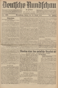 Deutsche Rundschau in Polen : früher Ostdeutsche Rundschau, Bromberger Tageblatt. Jg.55, Nr. 196 (28 August 1931) + dod.