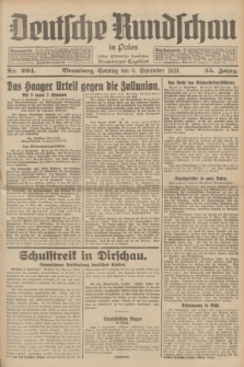 Deutsche Rundschau in Polen : früher Ostdeutsche Rundschau, Bromberger Tageblatt. Jg.55, Nr. 204 (6 September 1931) + dod.