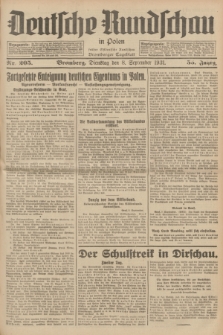 Deutsche Rundschau in Polen : früher Ostdeutsche Rundschau, Bromberger Tageblatt. Jg.55, Nr. 205 (8 September 1931) + dod.