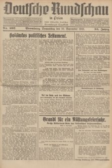 Deutsche Rundschau in Polen : früher Ostdeutsche Rundschau, Bromberger Tageblatt. Jg.55, Nr. 207 (10 September 1931) + dod.