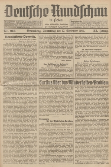 Deutsche Rundschau in Polen : früher Ostdeutsche Rundschau, Bromberger Tageblatt. Jg.55, Nr. 213 (17 September 1931) + dod.