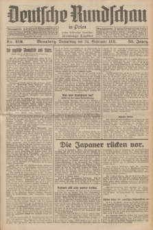 Deutsche Rundschau in Polen : früher Ostdeutsche Rundschau, Bromberger Tageblatt. Jg.55, Nr. 219 (24 September 1931) + dod.