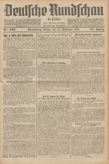 Deutsche Rundschau in Polen : früher Ostdeutsche Rundschau, Bromberger Tageblatt. Jg.55, Nr. 220 (25 September 1931) + dod.