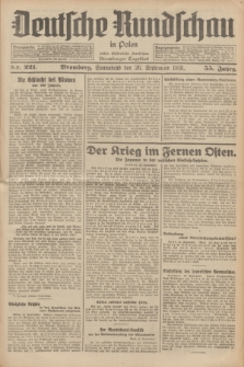 Deutsche Rundschau in Polen : früher Ostdeutsche Rundschau, Bromberger Tageblatt. Jg.55, Nr. 221 (26 September 1931) + dod.