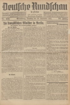 Deutsche Rundschau in Polen : früher Ostdeutsche Rundschau, Bromberger Tageblatt. Jg.55, Nr. 223 (29 September 1931) + dod.