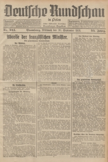 Deutsche Rundschau in Polen : früher Ostdeutsche Rundschau, Bromberger Tageblatt. Jg.55, Nr. 224 (30 September 1931) + dod.