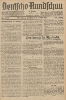 Deutsche Rundschau in Polen : früher Ostdeutsche Rundschau, Bromberger Tageblatt. Jg.55, Nr. 229 (6 Oktober 1931) + dod.