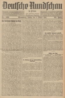 Deutsche Rundschau in Polen : früher Ostdeutsche Rundschau, Bromberger Tageblatt. Jg.55, Nr. 232 (9 Oktober 1931) + dod.