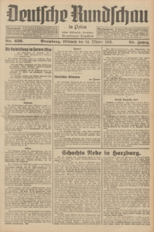 Deutsche Rundschau in Polen : früher Ostdeutsche Rundschau, Bromberger Tageblatt. Jg.55, Nr. 236 (14 Oktober 1931) + dod.