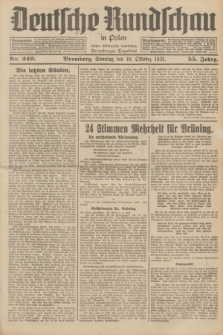 Deutsche Rundschau in Polen : früher Ostdeutsche Rundschau, Bromberger Tageblatt. Jg.55, Nr. 240 (18 Oktober 1931) + dod.