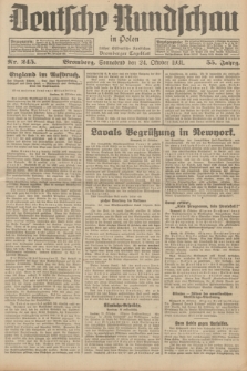 Deutsche Rundschau in Polen : früher Ostdeutsche Rundschau, Bromberger Tageblatt. Jg.55, Nr. 245 (24 Oktober 1931) + dod.
