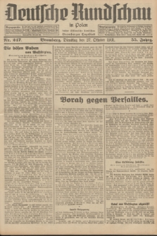 Deutsche Rundschau in Polen : früher Ostdeutsche Rundschau, Bromberger Tageblatt. Jg.55, Nr. 247 (27 Oktober 1931) + dod.