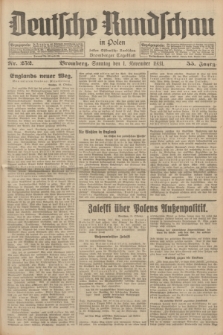 Deutsche Rundschau in Polen : früher Ostdeutsche Rundschau, Bromberger Tageblatt. Jg.55, Nr. 252 (1 November 1931) + dod.