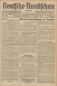 Deutsche Rundschau in Polen : früher Ostdeutsche Rundschau, Bromberger Tageblatt. Jg.55, Nr. 261 (12 November 1931) + dod.