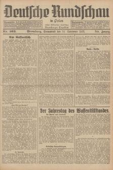 Deutsche Rundschau in Polen : früher Ostdeutsche Rundschau, Bromberger Tageblatt. Jg.55, Nr. 263 (14 November 1931) + dod.