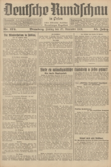 Deutsche Rundschau in Polen : früher Ostdeutsche Rundschau, Bromberger Tageblatt. Jg.55, Nr. 274 (27 November 1931) + dod.