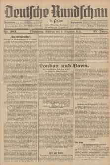 Deutsche Rundschau in Polen : früher Ostdeutsche Rundschau, Bromberger Tageblatt. Jg.55, Nr. 282 (6 Dezember 1931) + dod.