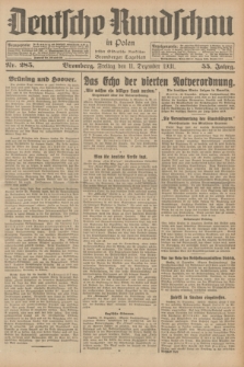 Deutsche Rundschau in Polen : früher Ostdeutsche Rundschau, Bromberger Tageblatt. Jg.55, Nr. 285 (11 Dezember 1931) + dod.