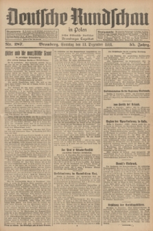 Deutsche Rundschau in Polen : früher Ostdeutsche Rundschau, Bromberger Tageblatt. Jg.55, Nr. 287 (13 Dezember 1931) + dod.