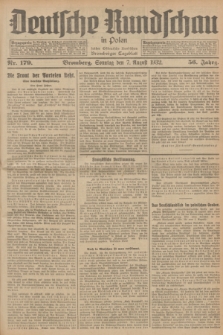 Deutsche Rundschau in Polen : früher Ostdeutsche Rundschau, Bromberger Tageblatt. Jg.56, Nr. 179 (7 August 1932) + dod.