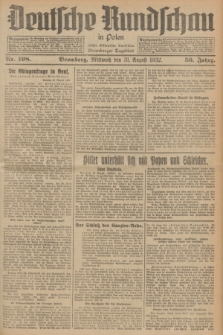 Deutsche Rundschau in Polen : früher Ostdeutsche Rundschau, Bromberger Tageblatt. Jg.56, Nr. 198 (31 August 1932) + dod.