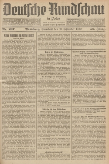 Deutsche Rundschau in Polen : früher Ostdeutsche Rundschau, Bromberger Tageblatt. Jg.56, Nr. 207 (10 September 1932) + dod.