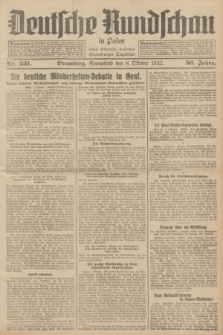 Deutsche Rundschau in Polen : früher Ostdeutsche Rundschau, Bromberger Tageblatt. Jg.56, Nr. 231 (8 Oktober 1932) + dod.