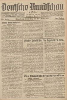 Deutsche Rundschau in Polen : früher Ostdeutsche Rundschau, Bromberger Tageblatt. Jg.56, Nr. 241 (20 Oktober 1932) + dod.