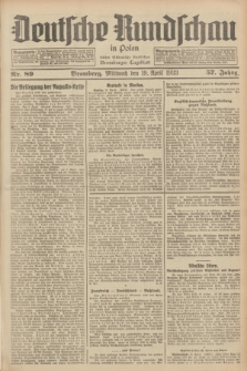 Deutsche Rundschau in Polen : früher Ostdeutsche Rundschau, Bromberger Tageblatt. Jg.57, Nr. 89 (19 April 1933) + dod.
