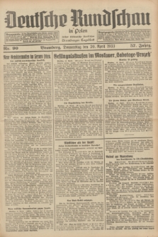Deutsche Rundschau in Polen : früher Ostdeutsche Rundschau, Bromberger Tageblatt. Jg.57, Nr. 90 (20 April 1933) + dod.