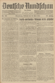 Deutsche Rundschau in Polen : früher Ostdeutsche Rundschau, Bromberger Tageblatt. Jg.57, Nr. 95 (26 April 1933) + dod.