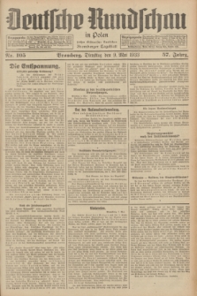 Deutsche Rundschau in Polen : früher Ostdeutsche Rundschau, Bromberger Tageblatt. Jg.57, Nr. 105 (9 Mai 1933) + dod.