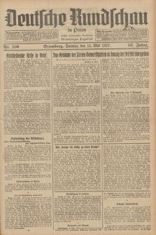 Deutsche Rundschau in Polen : früher Ostdeutsche Rundschau, Bromberger Tageblatt. Jg.57, Nr. 110 (14 Mai 1933) + dod.