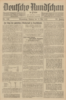 Deutsche Rundschau in Polen : früher Ostdeutsche Rundschau, Bromberger Tageblatt. Jg.57, Nr. 116 (21 Mai 1933) + dod.