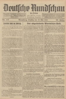 Deutsche Rundschau in Polen : früher Ostdeutsche Rundschau, Bromberger Tageblatt. Jg.57, Nr. 117 (23 Mai 1933) + dod.