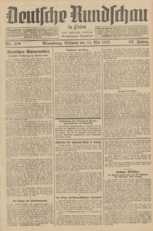 Deutsche Rundschau in Polen : früher Ostdeutsche Rundschau, Bromberger Tageblatt. Jg.57, Nr. 118 (24 Mai 1933) + dod.