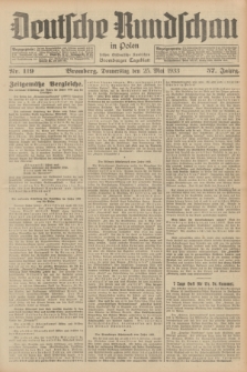 Deutsche Rundschau in Polen : früher Ostdeutsche Rundschau, Bromberger Tageblatt. Jg.57, Nr. 119 (25 Mai 1933) + dod.