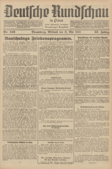 Deutsche Rundschau in Polen : früher Ostdeutsche Rundschau, Bromberger Tageblatt. Jg.57, Nr. 123 (31 Mai 1933) + dod.