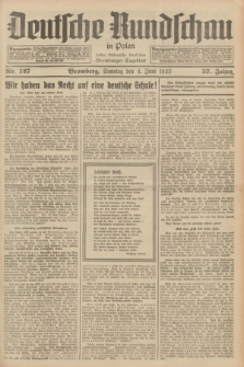 Deutsche Rundschau in Polen : früher Ostdeutsche Rundschau, Bromberger Tageblatt. Jg.57, Nr. 127 (4 Juni 1933) + dod.