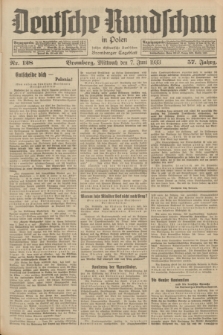 Deutsche Rundschau in Polen : früher Ostdeutsche Rundschau, Bromberger Tageblatt. Jg.57, Nr. 128 (7 Juni 1933) + dod.