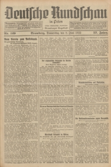 Deutsche Rundschau in Polen : früher Ostdeutsche Rundschau, Bromberger Tageblatt. Jg.57, Nr. 129 (8 Juni 1933) + dod.